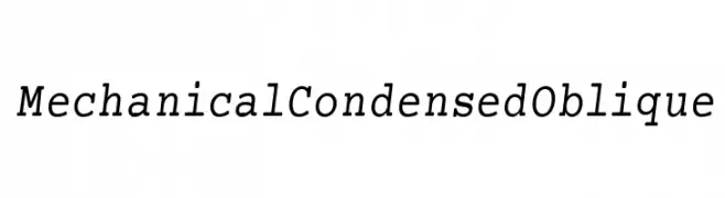 Mechanical Condensed Oblique  baixar fontes gratis