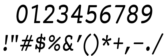 Mechanical Condensed Oblique Font OTHER CHARS
