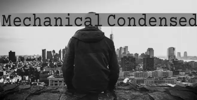 Mechanical Condensed Font examples