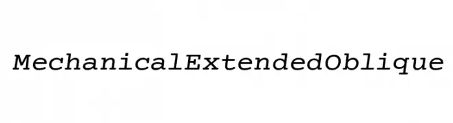 Mechanical Extended Oblique  baixar fontes gratis