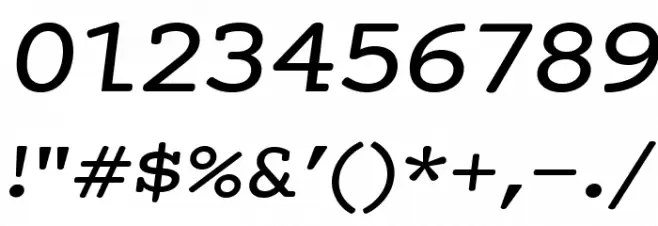 Mechanical Extended Oblique Font OTHER CHARS