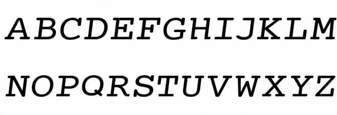 Mechanical Extended Oblique Schriftart Groß