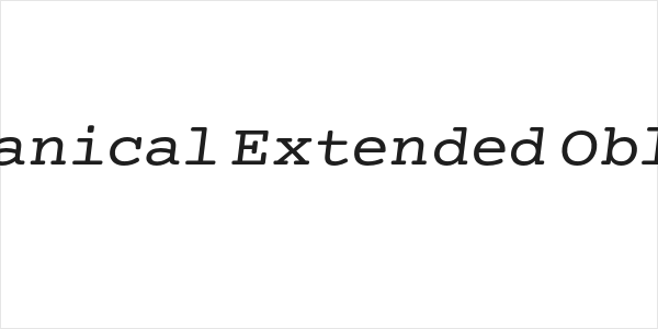 Mechanical Extended Oblique Logo