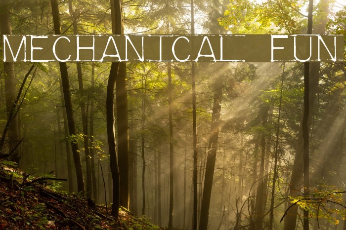Mechanical Fun फ़ॉन्ट examples