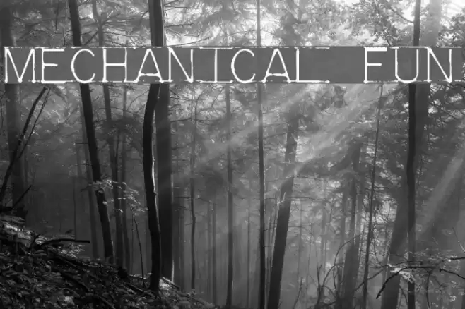 Mechanical Fun Font examples
