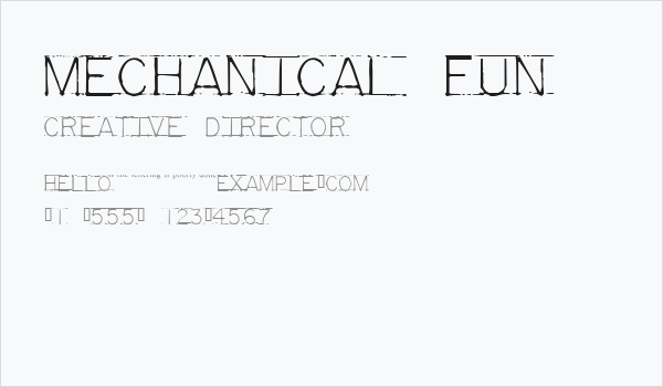 Mechanical Fun Business Card