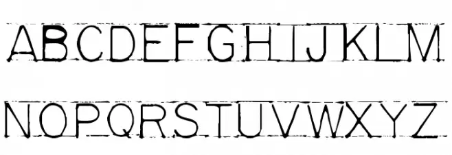 Mechanical Fun Font LOWERCASE