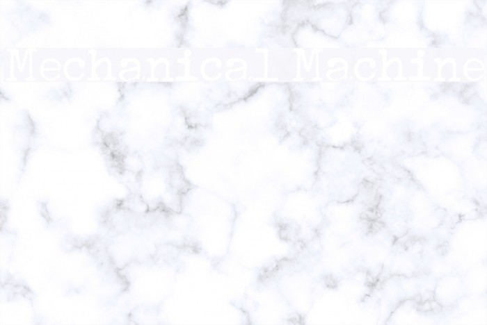 Mechanical Machine Font examples