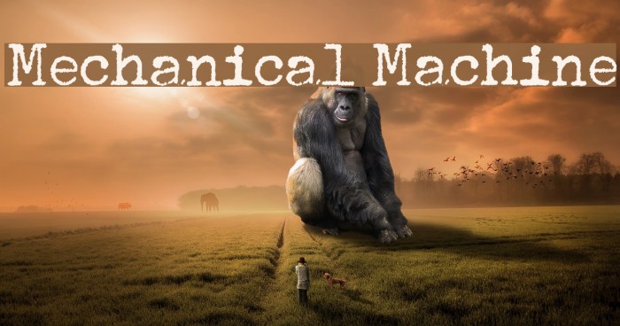 Mechanical Machine Font examples