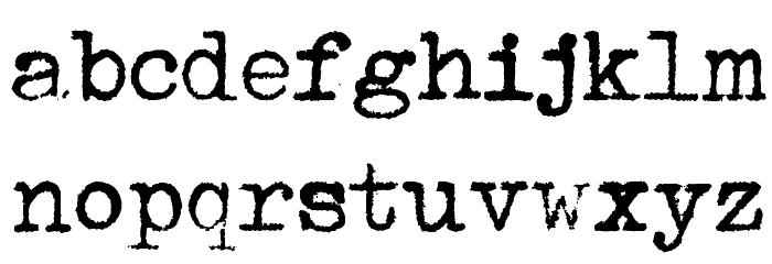 Mechanical Machine Font LOWERCASE