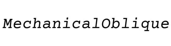 Mechanical Oblique  baixar fontes gratis