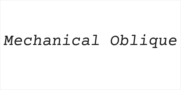 Mechanical Oblique Logo