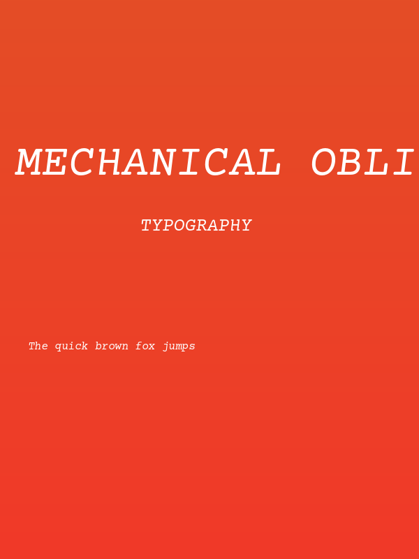 Mechanical Oblique Poster