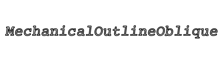 Mechanical Outline Oblique  Fuentes Gratis Descargar
