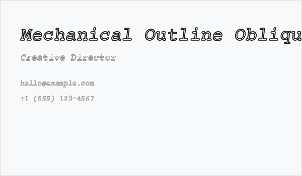 Mechanical Outline Oblique Business Card