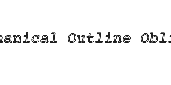 Mechanical Outline Oblique Logo