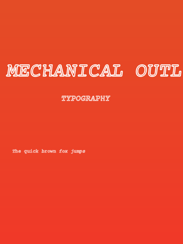Mechanical Outline Oblique Poster