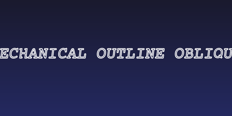 Mechanical Outline Oblique Social Header