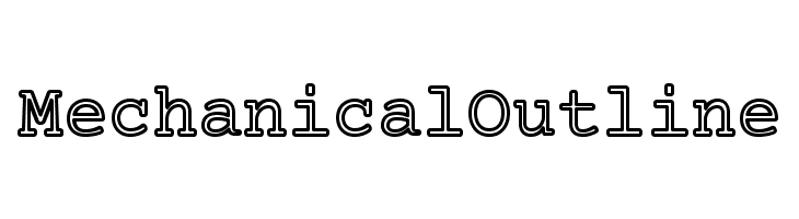 Mechanical Outline  font caratteri gratis