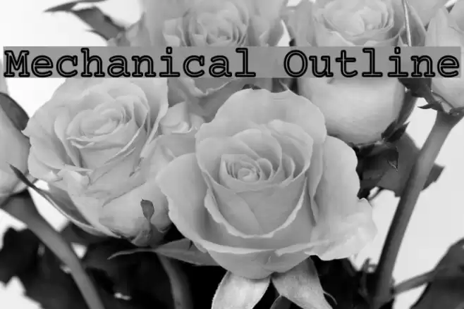 Mechanical Outline Font examples