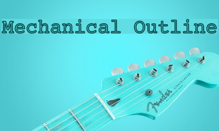 Mechanical Outline Fonte examples
