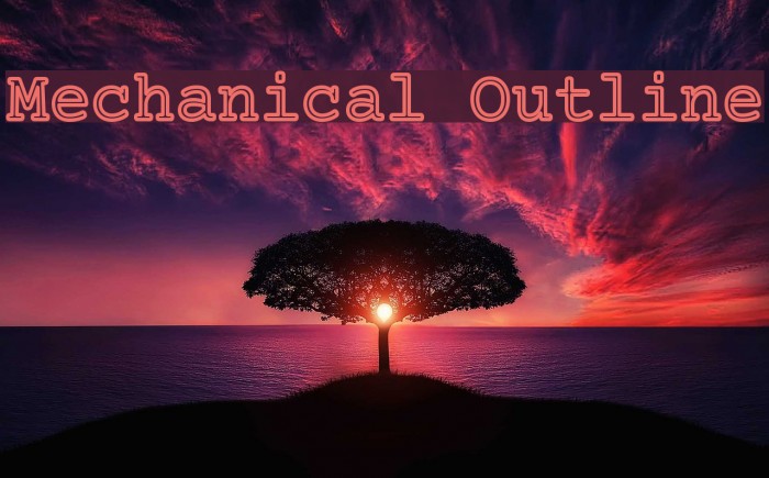 Mechanical Outline Fonte examples