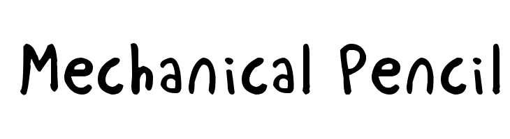 Mechanical Pencil Font