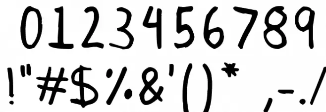 Mechanical Pencil Font OTHER CHARS