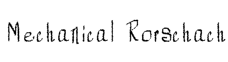 Mechanical Rorschach  Frei Schriftart Herunterladen