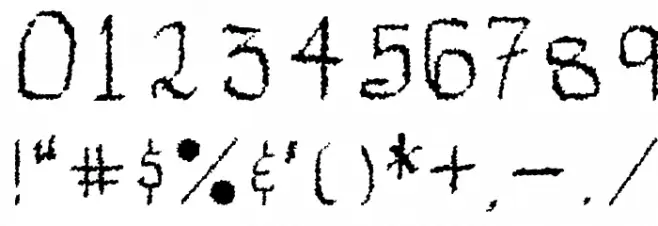 Mechanical Rorschach Font OTHER CHARS