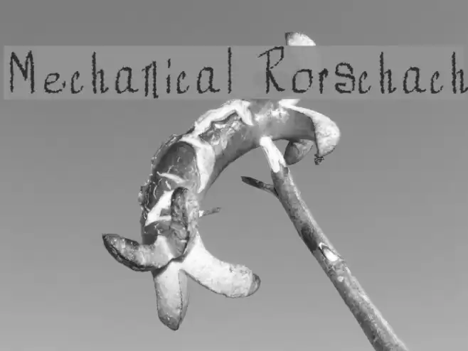 Mechanical Rorschach Font examples