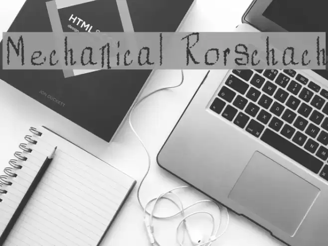 Mechanical Rorschach Font examples