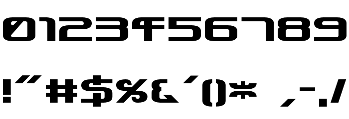 Mechanical works Font OTHER CHARS