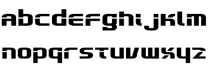 Mechanical works Font LOWERCASE