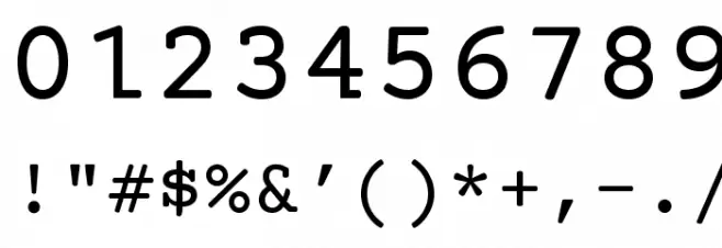 Mechanical Font OTHER CHARS