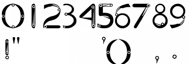 Mechanical Font OTHER CHARS