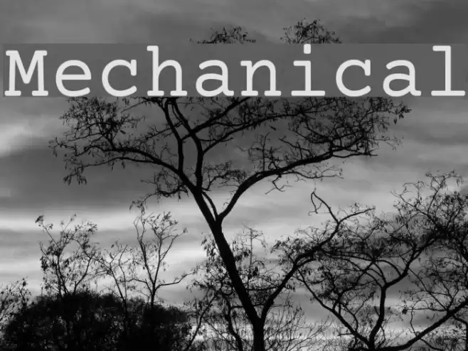 Mechanical Font examples