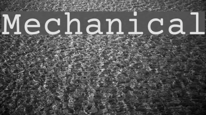 Mechanical Font examples