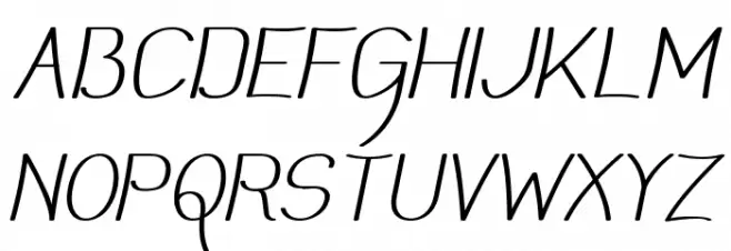 Mechanihan Italic Schriftart Groß