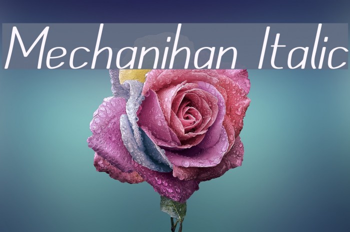 Mechanihan Italic Font examples