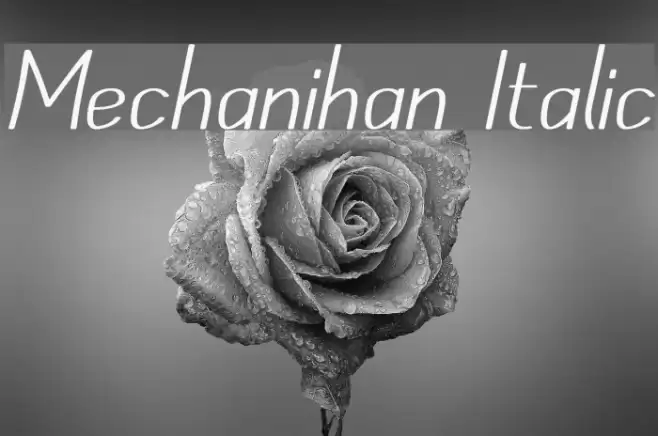 Mechanihan Italic Font examples