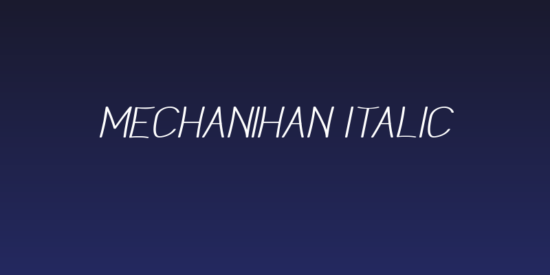 Mechanihan Italic Social Header