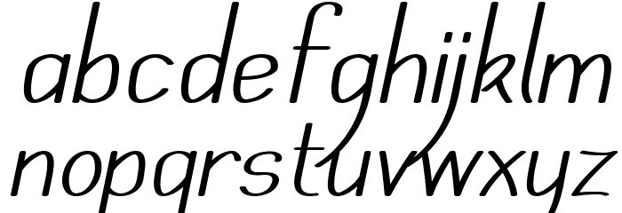 Mechanihan Italic Font LOWERCASE