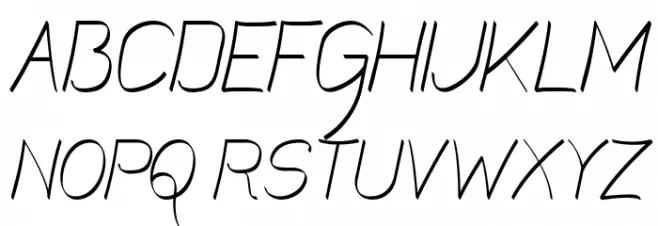 Mechanihan Ribbon Italic 字体 大写