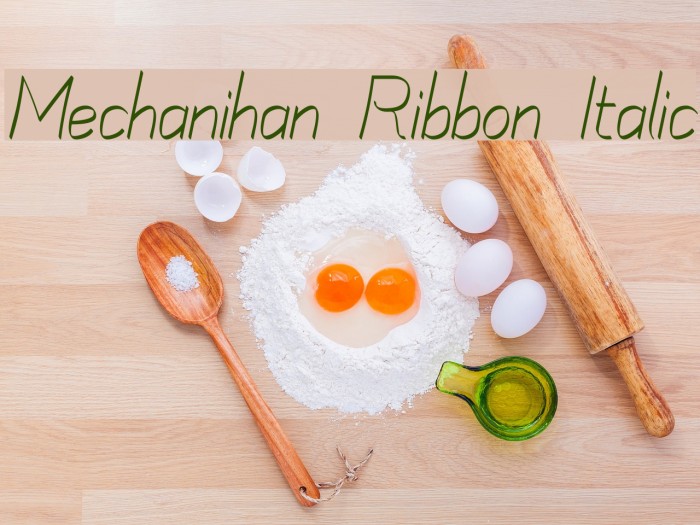 Mechanihan Ribbon Italic Font examples