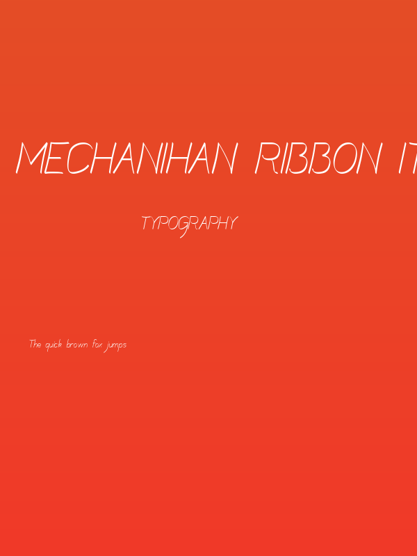 Mechanihan Ribbon Italic Poster