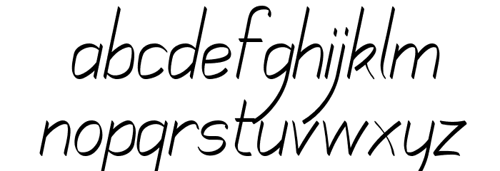 Mechanihan Ribbon Italic Font LOWERCASE