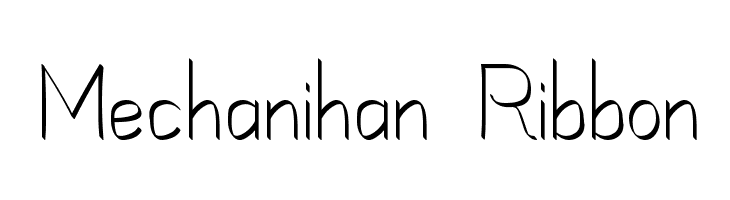 Mechanihan Ribbon Font
