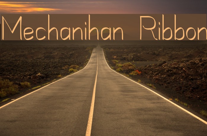 Mechanihan Ribbon Font examples