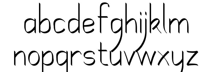 Mechanihan Ribbon Font LOWERCASE